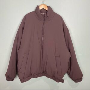 Fear Of God Essentials Puffer Jacket Plum XXL‎ Half Zip